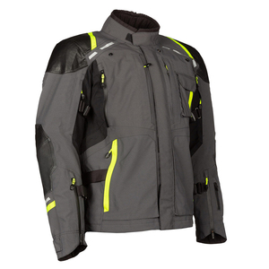 Veste de moto réfléchissante grise pour homme, manches longues, coupe-vent, équipement de conduite toutes saisons - Product Image 1