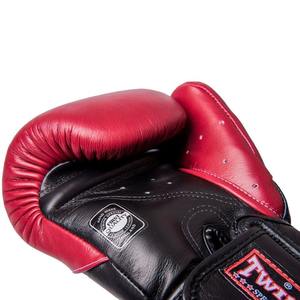Dernier modèle de gants de boxe personnalisés rouges et noirs Twins, 100% cuir de vache véritable, gants de boxe Twins pour l'entraînement MMA Muay Thai - Product Image 5
