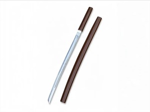 ดาบเหล็กกล้าไร้สนิมด้ามไม้เกรดอุตสาหกรรม ใบมีดเดี่ยว หนา 0.6 มม. - Product Image 1
