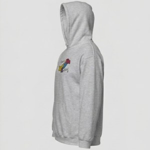 Sweat-shirt à capuche gris pour homme, logo sur le devant, vêtement décontracté d'hiver, coupe classique, tissu en molleton 100% coton, impression numérique, respectueux de l'environnement - Product Image 5