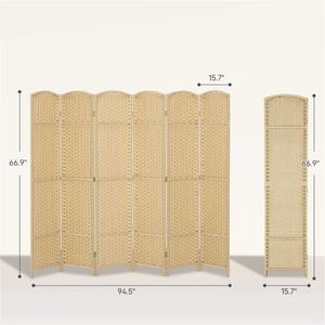 Paravento Pieghevole Beige ad Alta Privacy per Dividere Ambienti - Product Image 6
