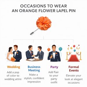 Épinglette en émail durable pour homme avec motif floral |   Boutonnière en métal faite à la main pour le marié et les événements formels - Product Image 5