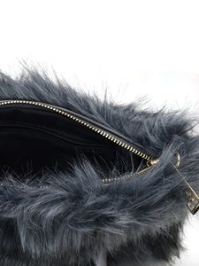<b>Winter</b> Luxury Large Faux Fur Tote Bag for Women Soft Plush Fluffy Crossbody Shoulder Purses with Two Handles Chain <b>Decoration</b> - Product Image 2