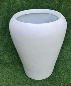 Jardinière rectangulaire moderne en PRF blanc Pot de fleur en érable sculpté à la main avec éléments décoratifs pour la maison et l'extérieur - Product Image 5