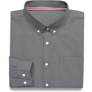 Chemise à manches longues boutonnée pour homme – Chemise Oxford décontractée non cintrée pour le quotidien et le bureau - Product Image 6