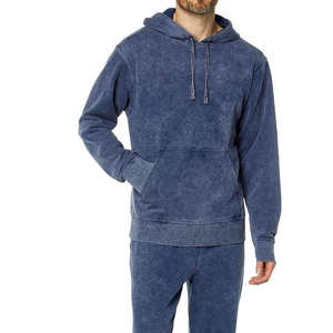 Fabricante de Conjuntos Deportivos Personalizados, Sudadera con Capucha y Pantalones Deportivos con Parches y Lavado Ácido, Conjunto Deportivo con Pantalones Acampanados, Sudaderas con Capucha para Hombre - Product Image 3