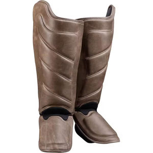Protège-tibias en cuir avec fermeture auto-agrippante pour la protection des adultes, design léger, utilisation toutes saisons - Product Image 3