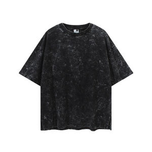 เสื้อยืดโอเวอร์ไซส์สไตล์วินเทจสำหรับผู้ชาย ผ้าฝ้าย 100% หนานุ่ม ซักย้อมสีแบบแอซิดวอช ลายพิมพ์โลโก้ด้วยเทคนิค DTG ระบายอากาศได้ดี สไตล์สตรีทแวร์ - Product Image 1
