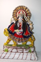 Statue artisanale en marbre Art Déco Divine Mata Rani, figurine religieuse traditionnelle pour la décoration de table de Diwali et de mariage