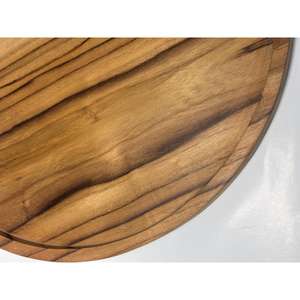 Plateau de service en bois naturel, 24 pouces, écologique, articles de hôtellerie, ustensiles de cuisine, décoration de table, forme ronde, plateau de service en bois - Product Image 2
