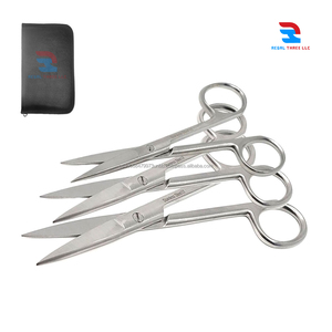 Ciseaux à pansements Lister, ensemble chirurgical 3 pièces, forceps hémostatique 4,5 po, forceps 5,5 po en acier inoxydable, manuel, certifié CE, classe médicale - Product Image 6