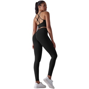 Women Deep V Contour <b>Line</b> Seamless Yoga <b>Leggings</b> Deportivo Pantalones De Yoga High Waist Gym Training Tights - Product Image 5