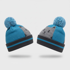 Gorros de Playa de Jacquard con Camuflaje y Logotipo Personalizado, de Tela Acrílica Cálida para Invierno, para Hombre, de Alta Calidad - Product Image 3