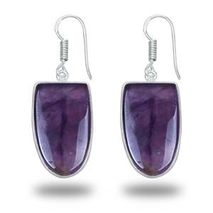 Sterling Silver Amethyst <b>Dangle</b> <b>Earrings</b> Handmade Drop <b>Earrings</b> For Women February Birthstone Jewelry Natural Gemstone <b>Earrings</b> - Product Image 3