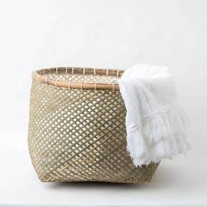 Panier en bambou moderne, contenants de rangement ronds, boîte à nourriture tressée, organisateur de cuisine, décoration pour la maison et le jardin, articles ménagers, bac de rangement - Product Image 3