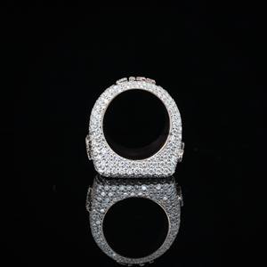 Customize Photo <b>Iced</b> Out Round Brilliant Cut VVS Bling Moissanite Rapper Hip Hop Custom HandMade Statement <b>Ring</b> Jewelry for Gift - Product Image 6