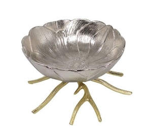 Bol en laiton doré personnalisé avec socle en aluminium moulé en forme de branche d'arbre, bol décoratif de luxe pour la décoration du salon - Product Image 3