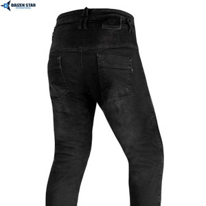 Men's Motorcycle Safety Jeans Aramid Reinforced Denim Riding Pants with CE <b>Knee</b> Protectors - Product Image 6