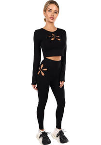 Nuevo Conjunto Deportivo para Mujer, Top Deportivo Cruzado, Leggings de Yoga, Conjuntos de Gimnasio, Color Sólido, Logotipo Personalizado - Product Image 4