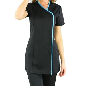 Haute Salon de coiffure élastique médecin soins infirmiers taille travail Logo personnalisé vêtements médical deux pièces femmes gommages uniformes SetsBY BS 2026 - Product Image 2
