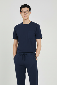 Conjunto Médico Moderno Unisex con Parte Superior de Manga Corta y Pantalones Jogger de Spandex/Algodón, Uniforme Sanitario para Enfermeras y Doctores - Product Image 5