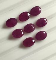 Rubis naturel facetté ovale, rubis ovale non traité pour bijoux.