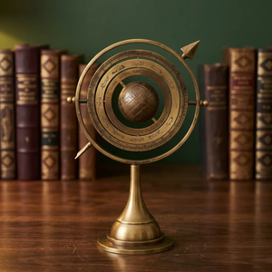 Vintage Brass Armillary Sphere Zodiac Celestial Globe <b>Decorative</b> Astronomical Model for Desktop Home <b>Office</b> <b>Decor</b> & Collection - Product Image 6