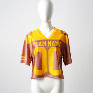 เสื้อฟุตบอลตาข่ายสั่งทำระดับมืออาชีพ พิมพ์ลายด้วยความร้อน ระบายอากาศได้ดี ดีไซน์ขาสั้น บริการ OEM ทรงบ็อกซี่สำหรับผู้ชาย ไซส์พลัส 100% - Product Image 6