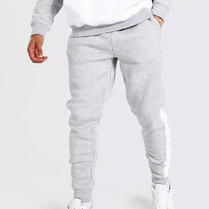 Survêtement à capuche gris et blanc pour homme, manches longues, cordon de serrage, style décontracté, vêtements d'automne, coupe régulière, 100% coton - Product Image 2