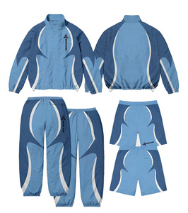 Daizen Star Hooded Fleece Tracksuit Set Breathable Purple Black Color Blocking Full Sleeve Zipper Closure Sporty Style Unisex - Product Image 5
