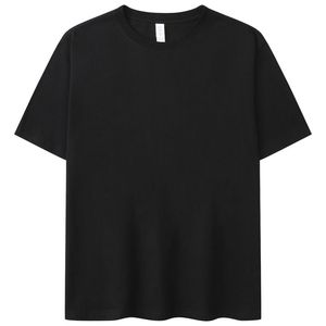 เสื้อยืดคอกลมแขนสั้นสีเขียวเข้มสำหรับผู้ชาย ผ้าฝ้าย 100% ทรงโอเวอร์ไซส์ สไตล์ลำลอง ทอเรียบ สีพื้น ดีไซน์เรียบง่าย ไม่หดตัว - Product Image 2