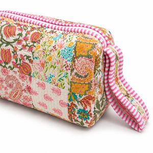 Sac de rangement matelassé écologique à motif floral pour outils de coiffure, grand format, avec fermeture éclair, pour le rangement portable du sèche-cheveux - Product Image 3