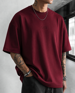 T-shirt court en coton épais 160 g/m² pour homme, col rond, personnalisé avec logo, style streetwear, écologique, respirant, imprimé sérigraphié effet délavé - Product Image 3