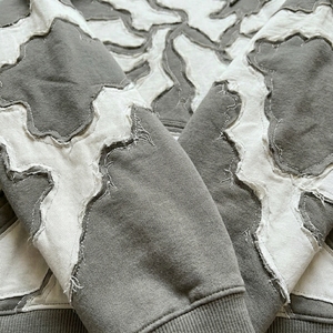 Sweat à capuche streetwear d'hiver personnalisé pour homme, effet vieilli, avec logo appliqué sur la poitrine, OEM ODM, coupe oversize - Product Image 5