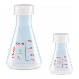 Fiole Erlenmeyer à col large avec bouchon à vis 25-2000 ml pour laboratoire chimique - Product Image 1