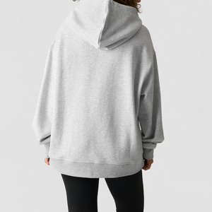 Fabricant OEM – Sweat à capuche oversize en coton de qualité supérieure pour femme, en polaire, sur mesure, couleurs unies, respectueux de l'environnement - Product Image 2