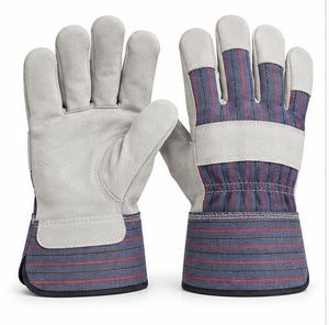 Gants de rigger canadiens en cuir lisse, durables, respirants, flexibles, antidérapants, résistants à la chaleur, avec manchette renforcée, personnalisables - Product Image 6