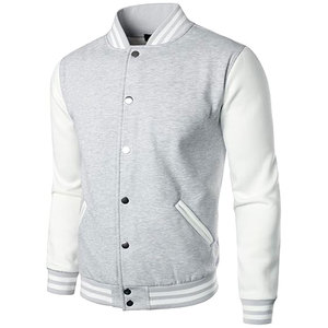 Nouvelle conception, veste varsity pour homme en toile de couleur unie, col montant, faible MOQ, respirante, séchage rapide, prix avantageux - Product Image 2