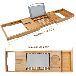 Teak Wood Luxury <b>Bath</b> <b>Caddy</b> with Drain Tray | Wholesale Handcrafted Bathroom Accessories - Product Image 6