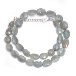 Collier Classique en Argent Sterling 925 avec Perles Naturelles Aqua Lactée, Bijou Fait Main en Pierres Précieuses pour Femme, Tendance, 15,5 Pouces, Design Unique - Product Image 2