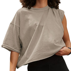 Camiseta de Algodón para Mujer 2026, Corte Cuadrado, Nueva Forma, Impresión Gráfica Personalizada, Servicio OEM, Ropa Deportiva, Camisetas Cortas de Punto para Mujer - Product Image 1