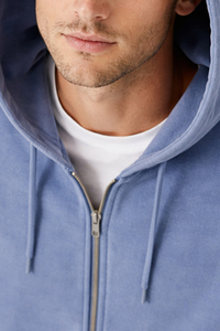 Sudadera con capucha Glory Custom Oversized Crop Acid Wash de primera calidad con cremallera para uso casual, unisex, OEM, venta al por mayor. - Product Image 4