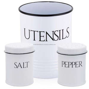 Boîtes de stockage en acier imprimées personnalisées de haute qualité boîtes de rangement cylindriques hermétiques Pots cuisine tendance Logo en métal - Product Image 2