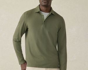 Camiseta de manga larga de lujo para hombre, 100% algodón, tejido transpirable, informal, con estampado de golf, personalizable, de color liso. - Product Image 5