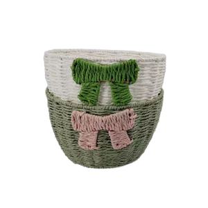 Usine d'artisanat vietnamienne OEM/ODM, paniers en paille de papier, rangement durable pour la maison, emballage cadeau en gros - Product Image 5