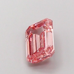 Diamant rose intense fantaisie de 1,00 carat, taille émeraude, cultivé en laboratoire CVD, clarté SI1, polissage excellent, pierre précieuse non montée pour la création de bijoux - Product Image 2