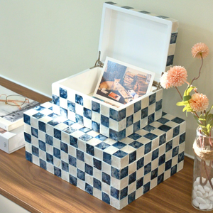 Modern Style Mother of Pearl Decorative <b>Boxes</b> for Home Decor Handcrafted MOP Storage Box Organizer from Vietnam - Product Image 3
