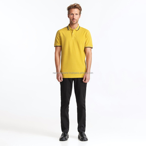 Nardon Apparel Chemises polo en tricot pour hommes Chemises boutonnées décontractées à manches courtes Chemises à col polo de golf classique en crochet - Product Image 3