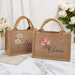 Bolsa de Yute Plegable Reutilizable y Sostenible de Primera Calidad, Diseño Ligero y Duradero, Capacidad de 1.9L para Compras y Viajes al Aire Libre - Product Image 5