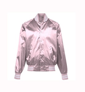 Bombardier de baseball universitaire d'hiver pour hommes veste en satin style rue populaire imperméable à l'eau écologique tissu en toile vente en gros - Product Image 4